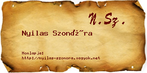Nyilas Szonóra névjegykártya
